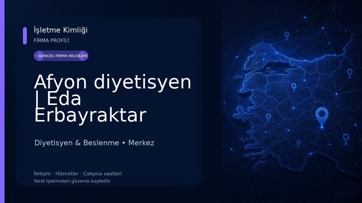 Afyon diyetisyen | Eda Erbayraktar 