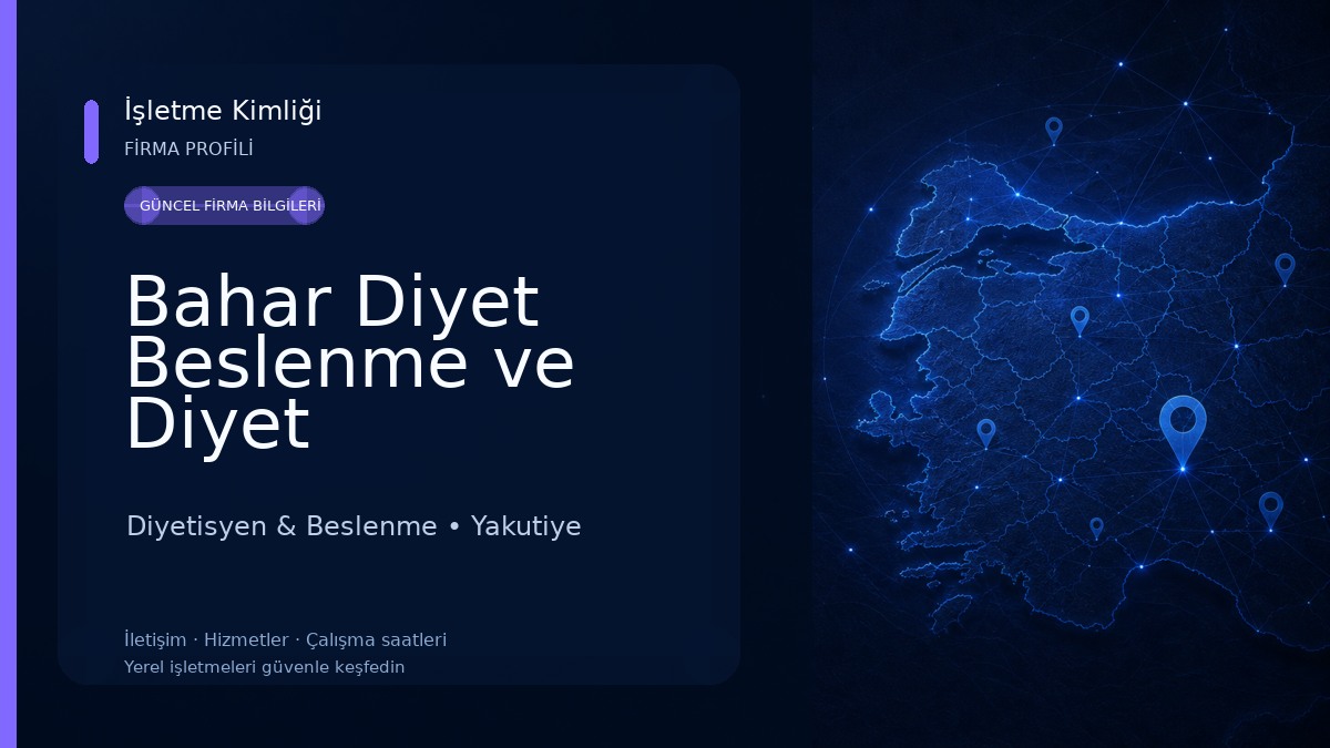 Bahar Diyet Beslenme ve Diyet Danışmanlığı Diyetisyen & Beslenme