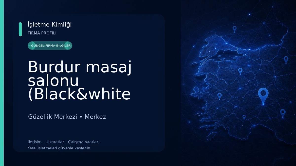 Burdur masaj salonu (Black&white masaj salonu) Güzellik Merkezi