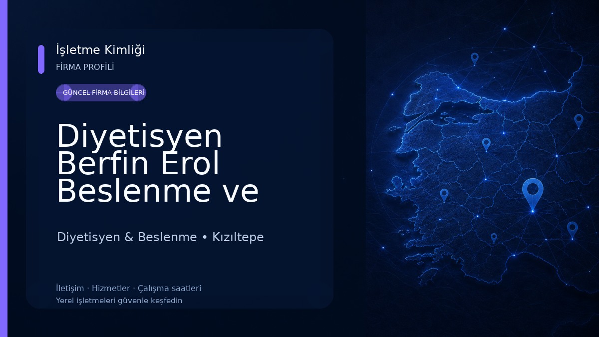 Diyetisyen Berfin Erol Beslenme ve Sağlıklı Yaşam Merkezi Diyetisyen & Beslenme