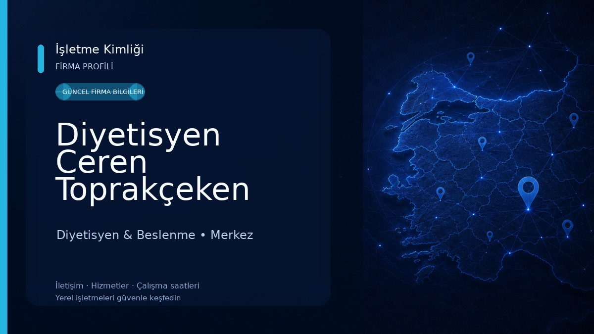 Diyetisyen Ceren Toprakçeken Diyetisyen & Beslenme