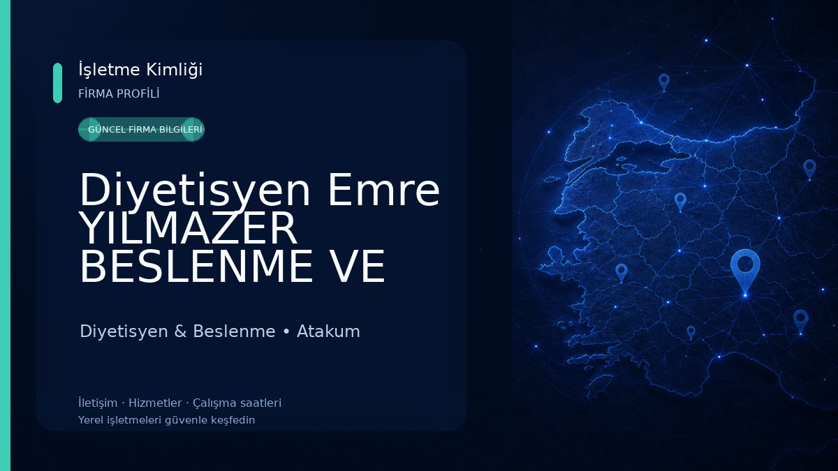 Diyetisyen Emre YILMAZER BESLENME VE DİYET KLİNİĞİ Diyetisyen & Beslenme