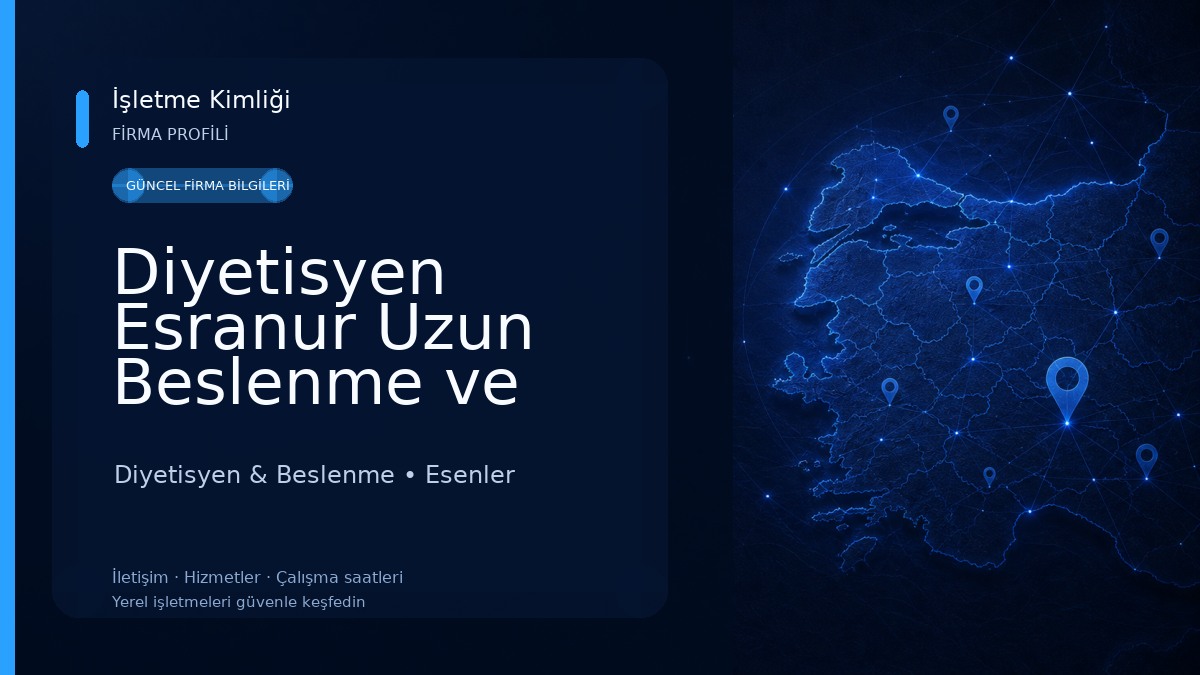 Diyetisyen Esranur Uzun Beslenme ve Diyet Danışmanlığı Merkezi