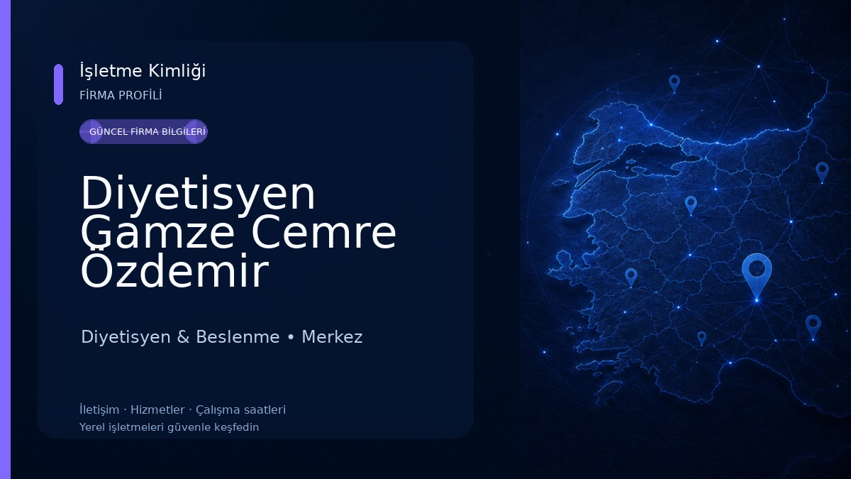 Diyetisyen Gamze Cemre Özdemir Diyetisyen & Beslenme