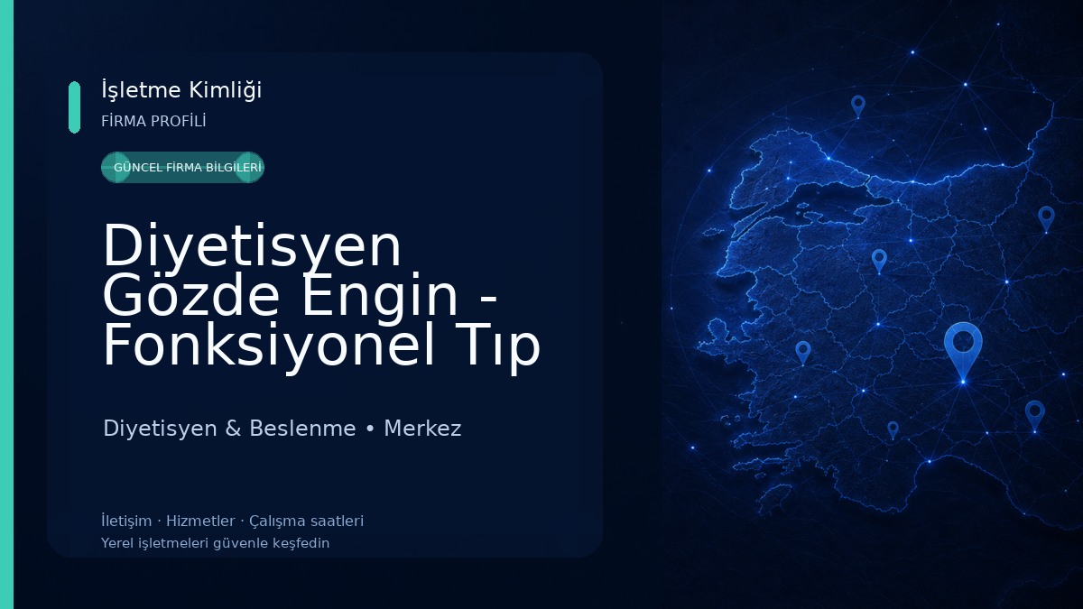 Diyetisyen Gözde Engin - Fonksiyonel Tıp Diyetisyen & Beslenme