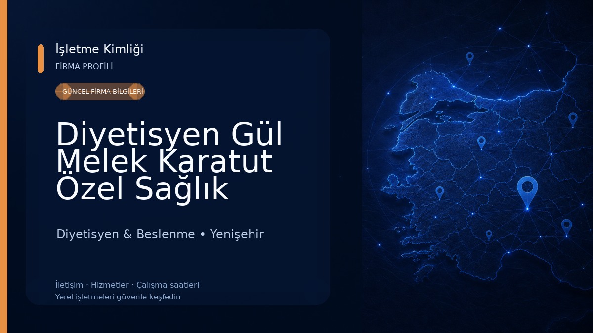 Diyetisyen Gül Melek Karatut Özel Sağlık Meslek Hizmet Birimi