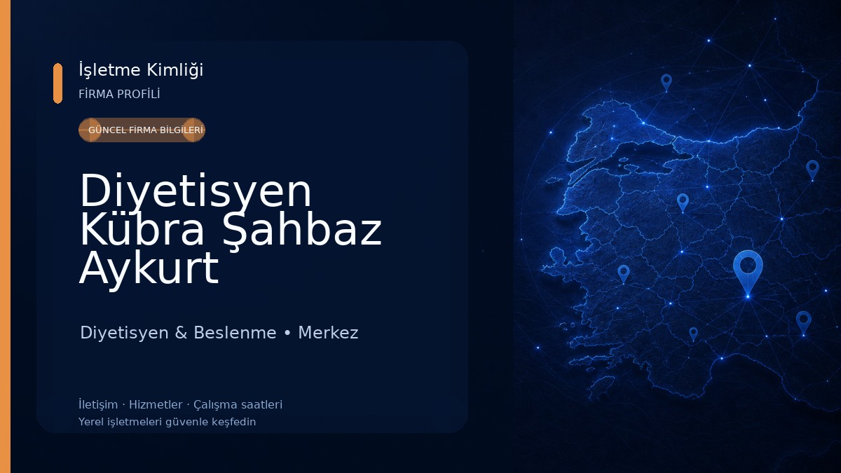 Diyetisyen Kübra Şahbaz Aykurt Beslenme ve Diyet Merkezi