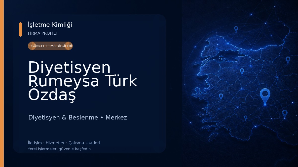 Diyetisyen Rumeysa Türk Özdaş Diyetisyen & Beslenme