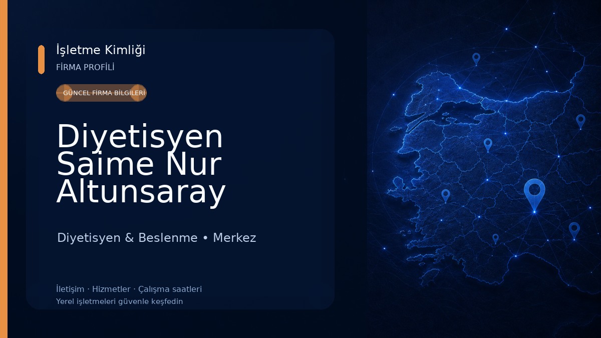 Diyetisyen Saime Nur Altunsaray Diyetisyen & Beslenme