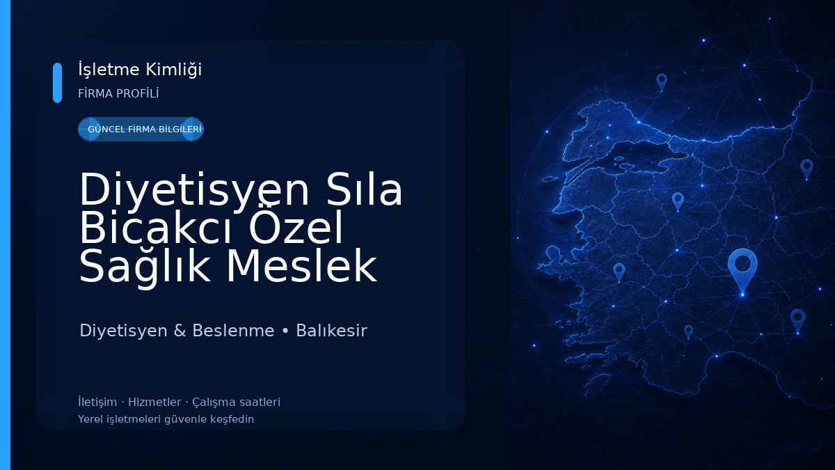Diyetisyen Sıla Bicakcı Özel Sağlık Meslek Hizmet Birimi Diyetisyen & Beslenme
