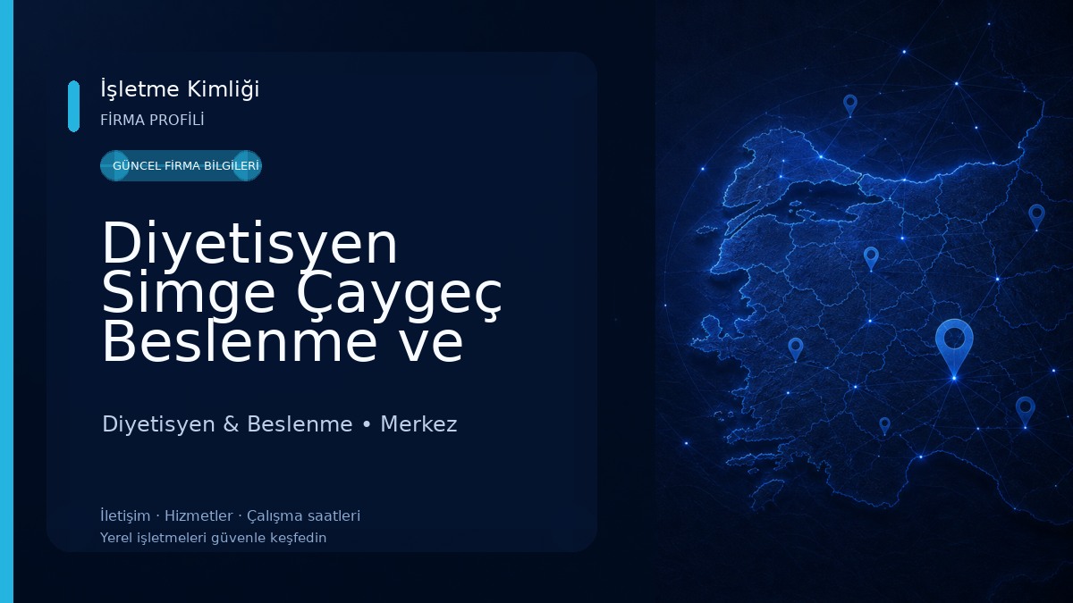 Diyetisyen Simge Çaygeç Beslenme ve Diyet Danışmanlığı Diyetisyen & Beslenme