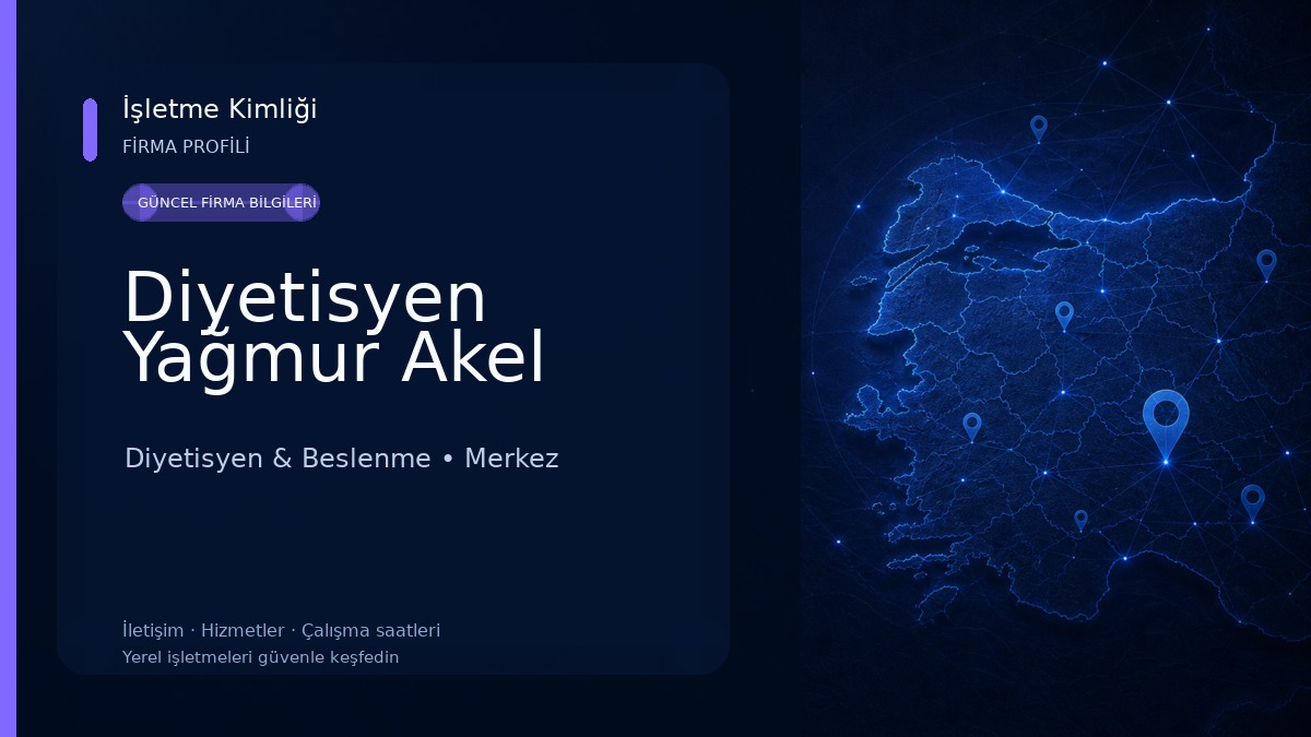 Diyetisyen Yağmur Akel Diyetisyen & Beslenme