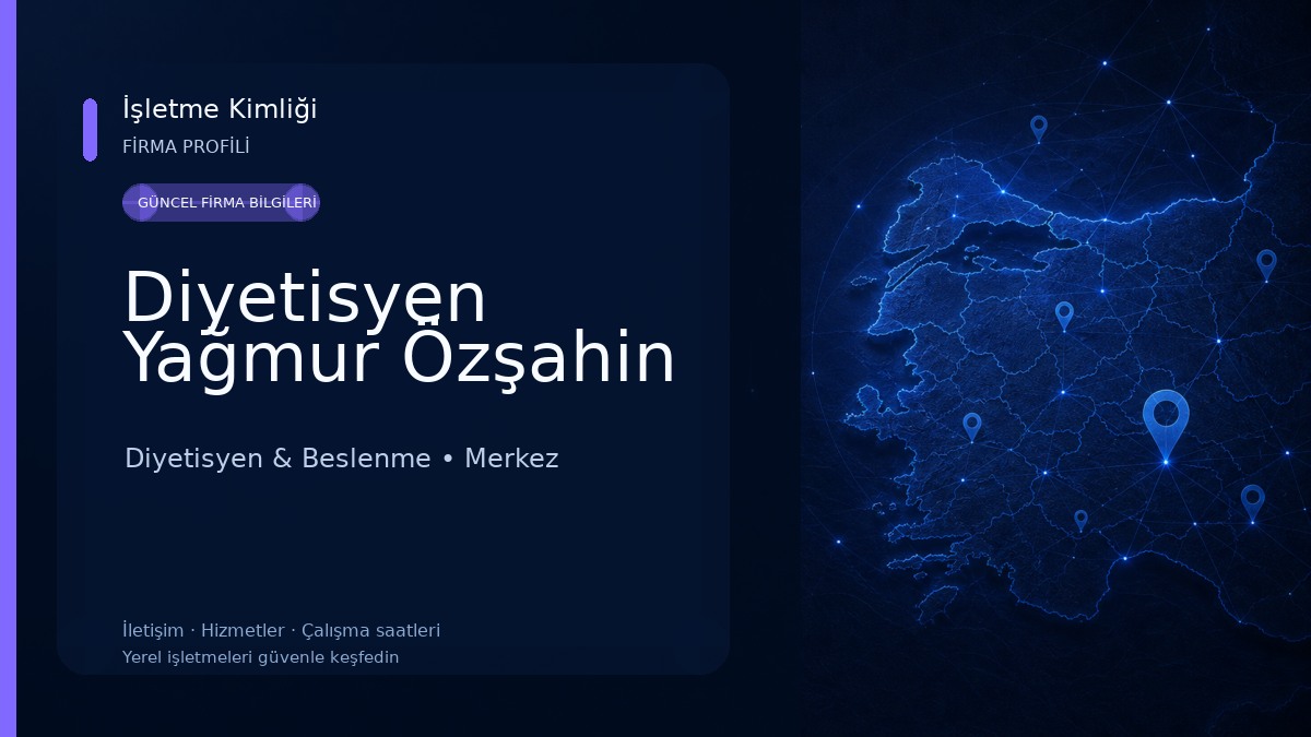 Diyetisyen Yağmur Özşahin Diyetisyen & Beslenme