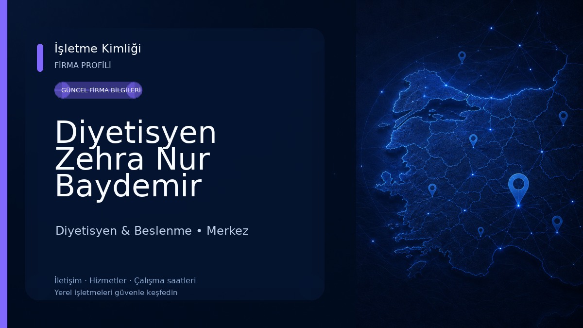 Diyetisyen Zehra Nur Baydemir 