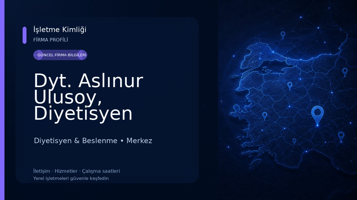 Dyt. Aslınur Ulusoy, Diyetisyen 