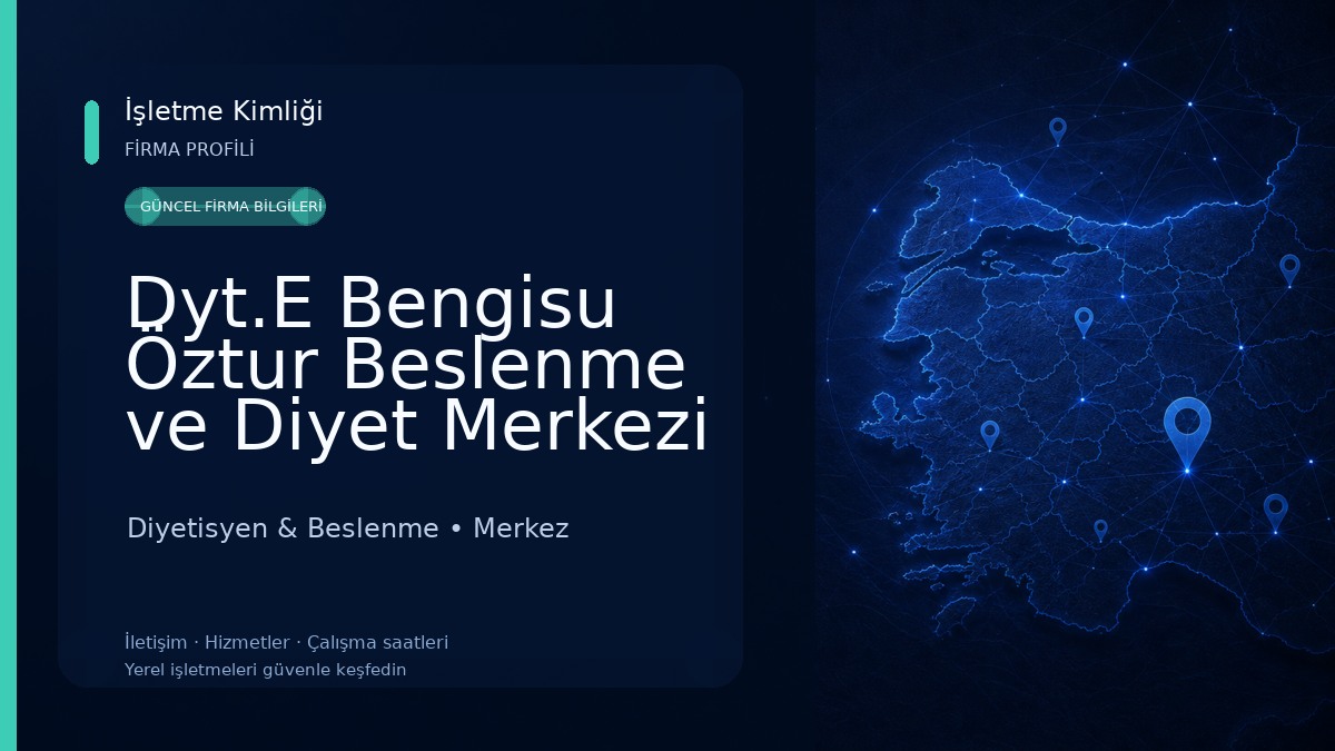 Dyt.E Bengisu Öztur Beslenme ve Diyet Merkezi Diyetisyen & Beslenme