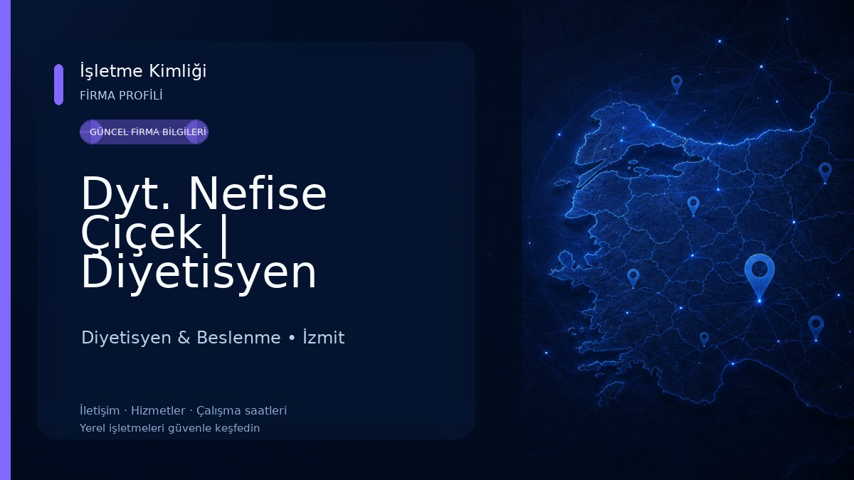 Dyt. Nefise Çiçek | Diyetisyen Diyetisyen & Beslenme