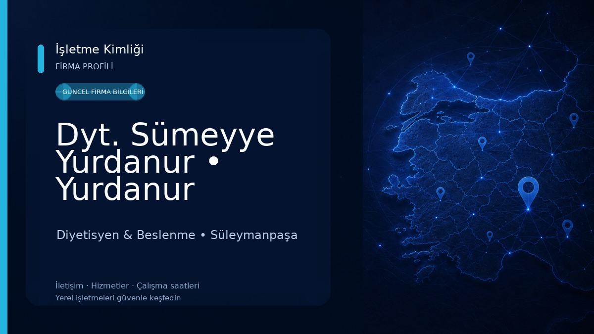 Dyt. Sümeyye Yurdanur • Yurdanur Sağlıklı Yaşam ve Zayıflama Merkezi