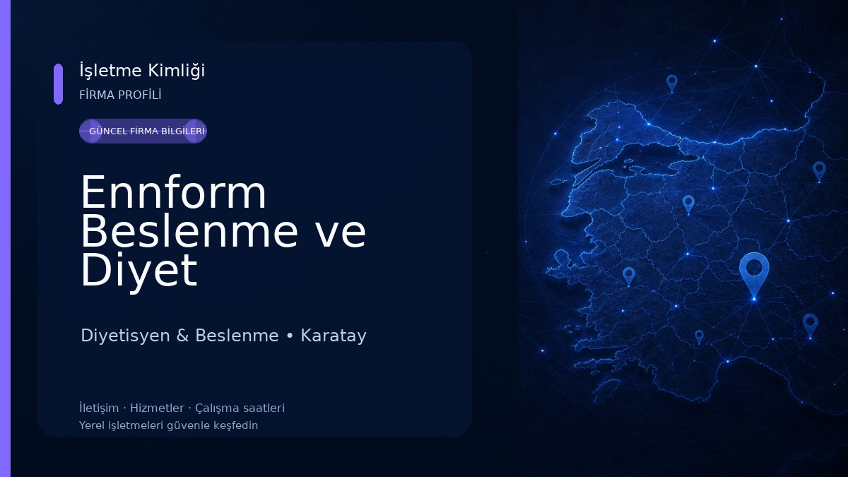 Ennform Beslenme ve Diyet Danışmanlığı Diyetisyen Büşra KARAGÖZ YALÇIN Diyetisyen & Beslenme