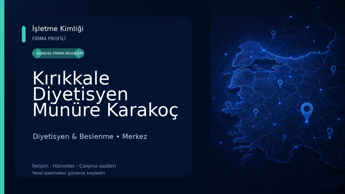 Kırıkkale Diyetisyen Münüre Karakoç Özel Sağlık Meslek Hizmet Birimi Diyetisyen & Beslenme