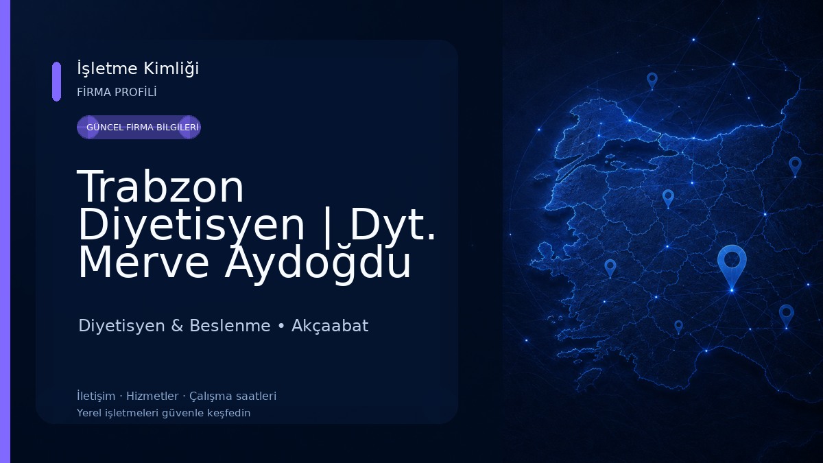 Trabzon Diyetisyen | Dyt. Merve Aydoğdu Diyetisyen & Beslenme