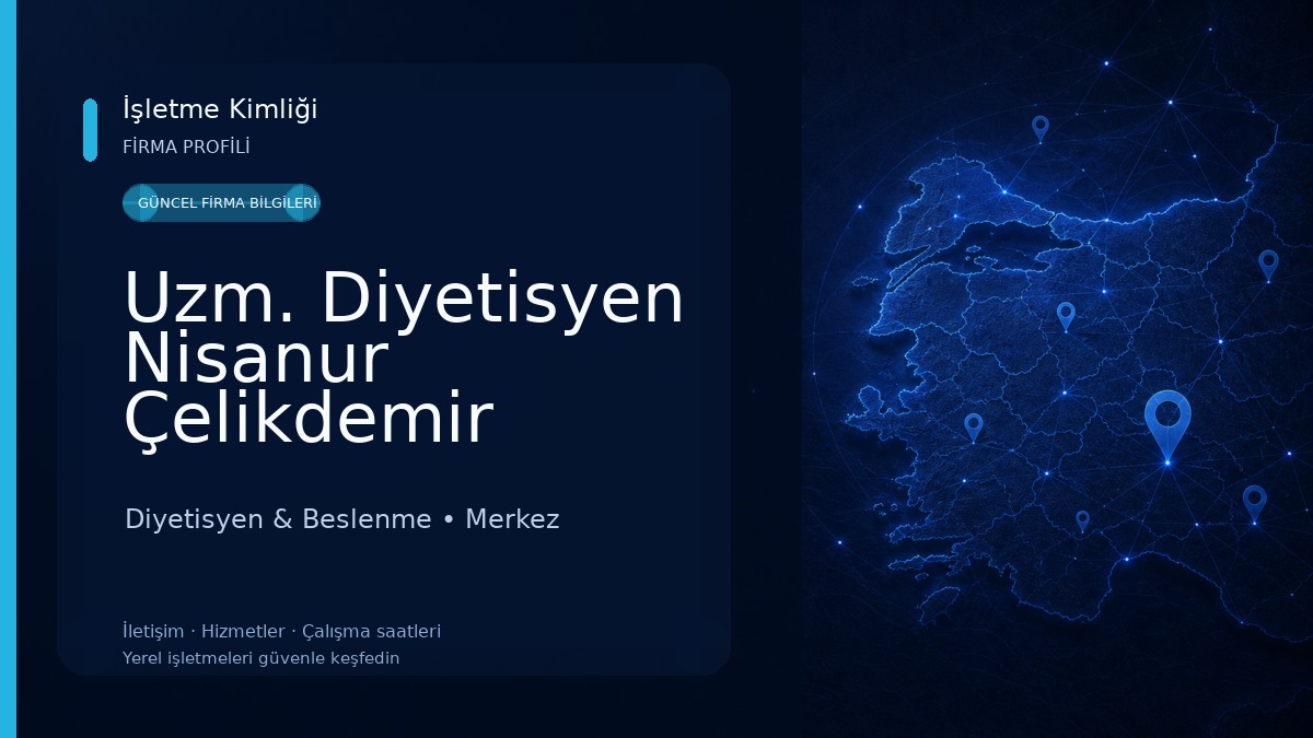 Uzm. Diyetisyen Nisanur Çelikdemir Diyetisyen & Beslenme