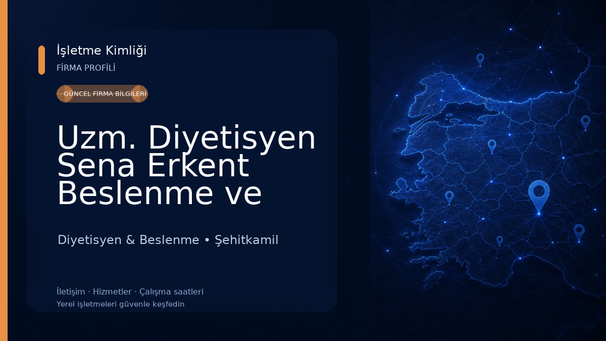 Uzm. Diyetisyen Sena Erkent Beslenme ve Danışmanlık Merkezi