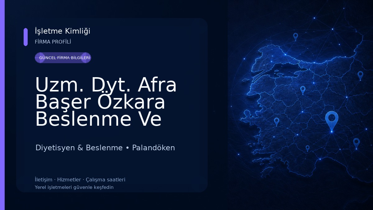 Uzm. Dyt. Afra Başer Özkara Beslenme Ve Danışmanlık Merkezi Diyetisyen & Beslenme