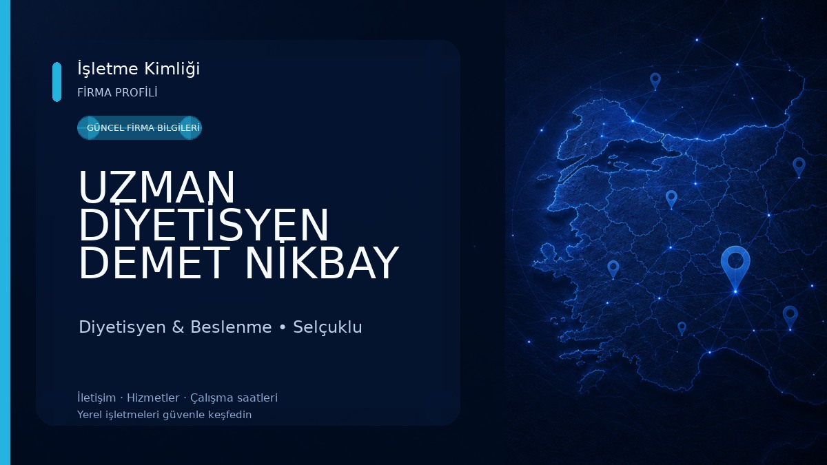 UZMAN DİYETİSYEN DEMET NİKBAY BESLENME VE DİYET DANIŞMANLIĞI Diyetisyen & Beslenme