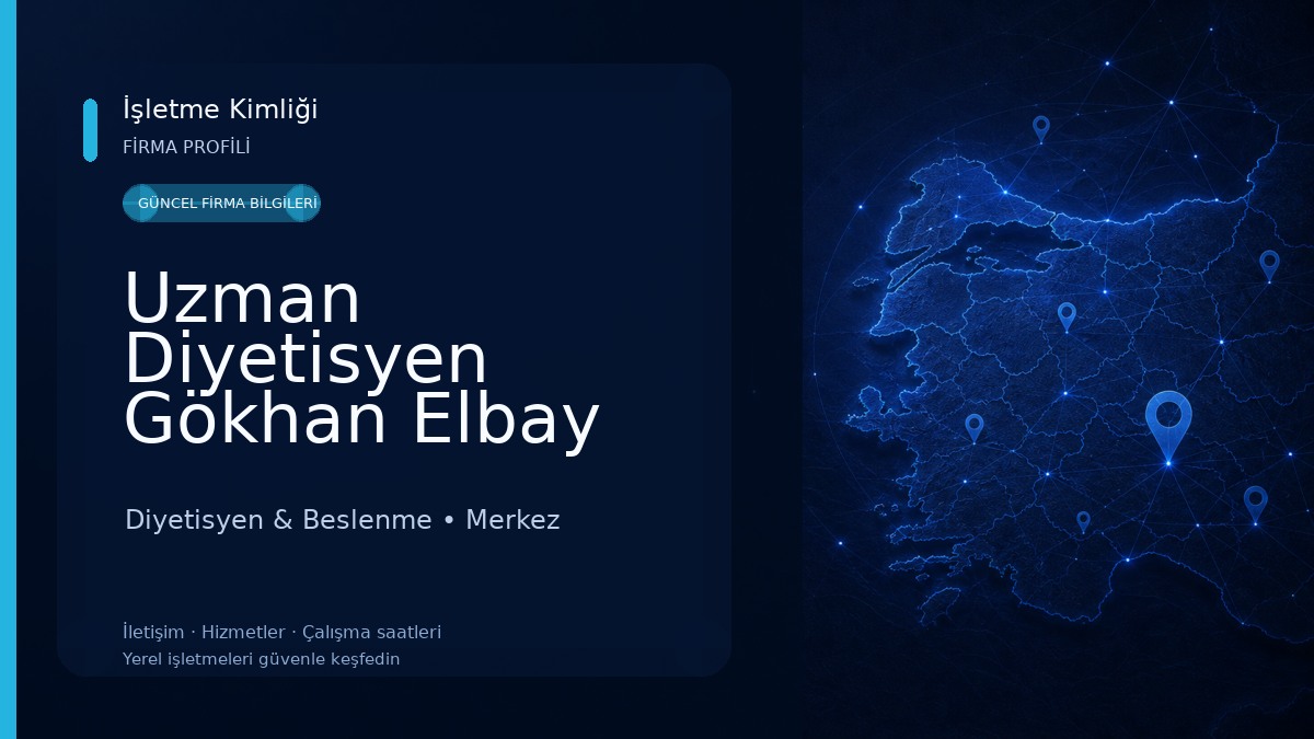 Uzman Diyetisyen Gökhan Elbay 