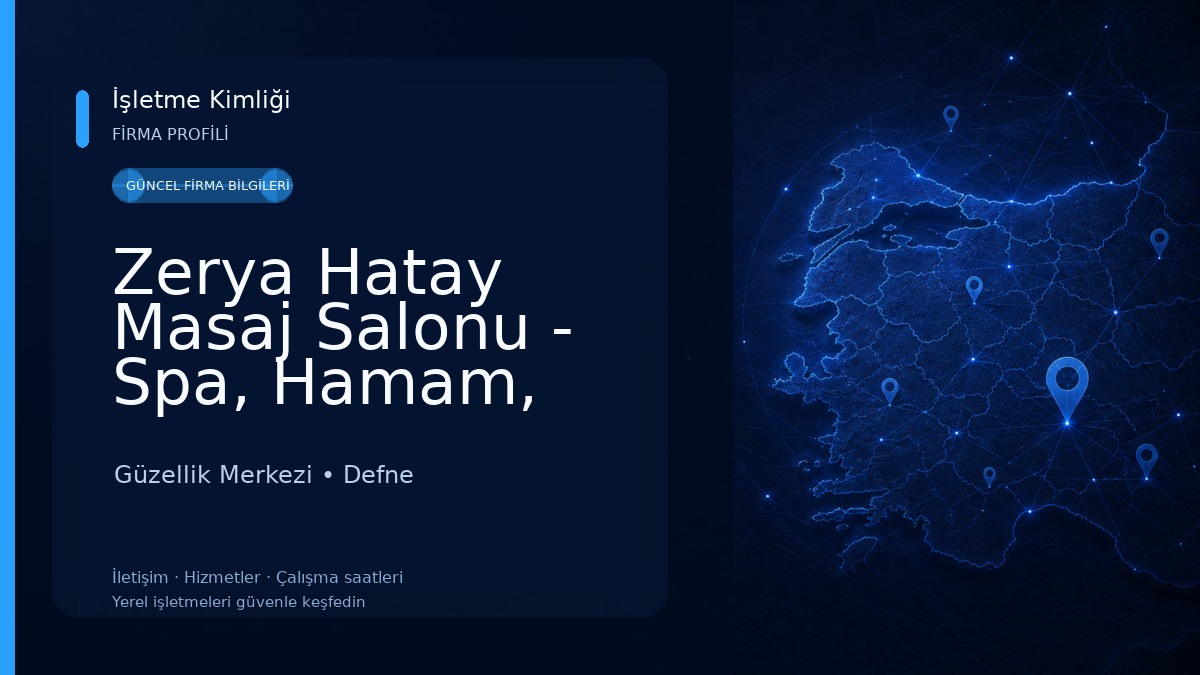 Zerya Hatay Masaj Salonu - Spa, Hamam, Sauna Güzellik Merkezi